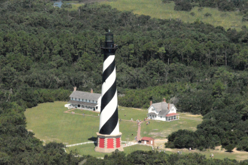 Cape Hatteras Lighthouse from the sky